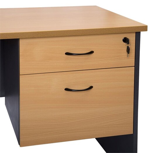 Picture of 1 Drawer 1 File Fixed Pedestal Cabinet Melamine Assorted Rapidline