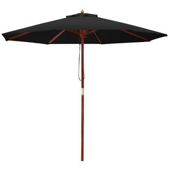 Picture of 2.7M Outdoor Pole Umbrella Cantilever Stand Garden Umbrellas Patio Black