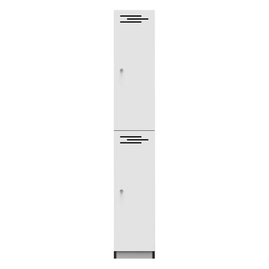 Picture of 2 Door Melamine Locker in White by Rapidline