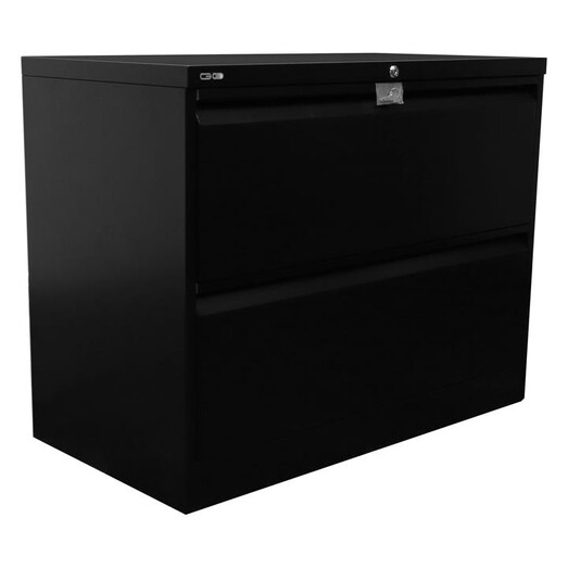 Picture of 2 Drawer Lateral Filing Cabinet Metal Black Rapidline