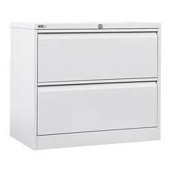 Picture of 2 Drawer Lateral Filing Cabinet Metal White Rapidline