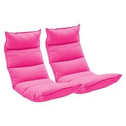 Picture of 2X Foldable Tatami Floor Sofa Bed Meditation Lounge Chair Recliner Lazy Couch Pink