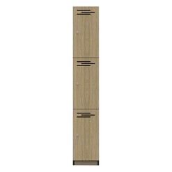 Picture of 3 Door Melamine Locker in Natural Oak by Rapidline