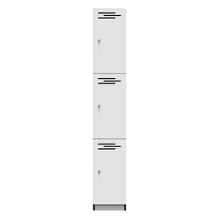 Picture of 3 Door Melamine Locker in White by Rapidline