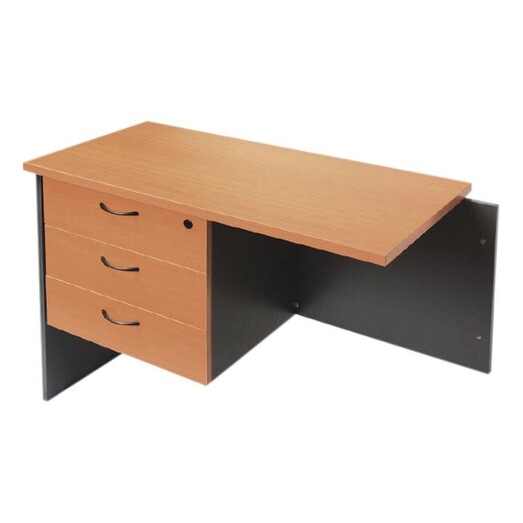 Picture of 3 Drawer Fixed Return Pedestal Cabinet Melamine Assorted Rapidline