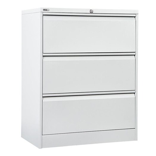 Picture of 3 Drawer Lateral Filing Cabinet Metal White Rapidline