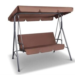 Picture of 3 Seater Outdoor Canopy Swing Chair - Coffee
