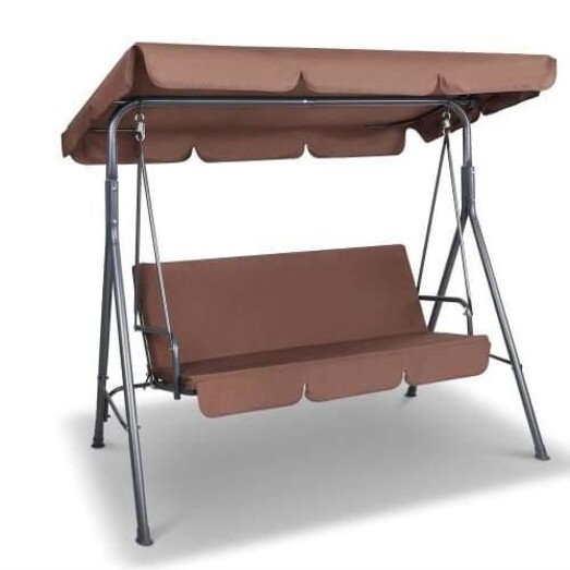 Picture of 3 Seater Outdoor Canopy Swing Chair - Coffee