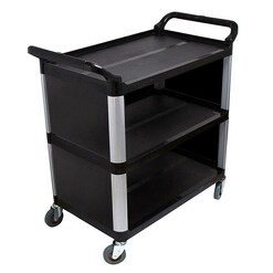 Picture of 3 Tier Utility Trolley PVC Black Soga