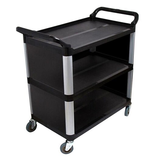 Picture of 3 Tier Utility Trolley PVC Black Soga