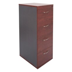 Picture of 4 Drawer Filing Cabinet, Appletree/Ironstone Melamine Rapidline