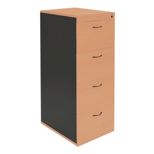 Picture of 4 Drawer Filing Cabinet Melamine Assorted Rapidline