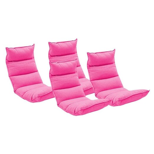 Picture of 4X Foldable Tatami Floor Sofa Bed Meditation Lounge Chair Recliner Lazy Couch Pink