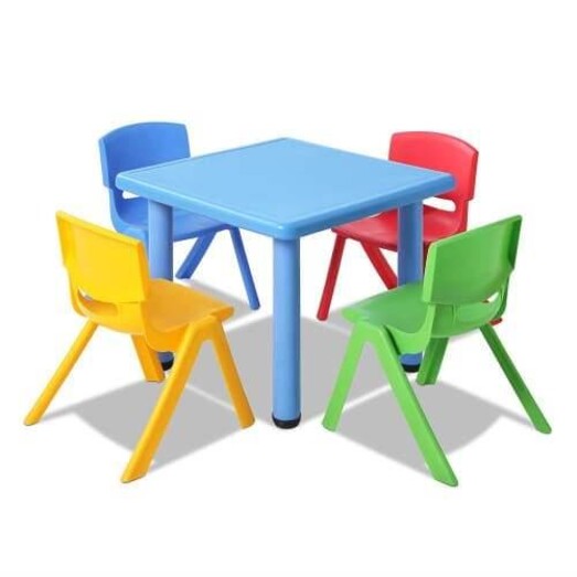 Picture of 5 Piece Kids Table and Chair Set - Blue