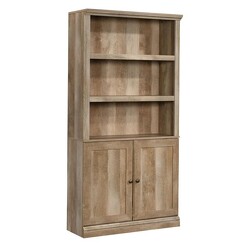 Picture of 5-Shelf Bookcase with Doors Lintel Oak Chipboard U.S Designs
