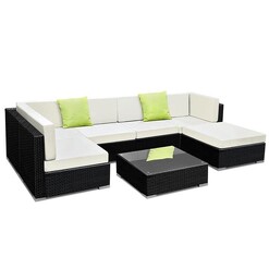 Picture of 7PC Outdoor Furniture Sofa Set Wicker Garden Patio Pool Lounge
