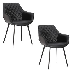 Picture of Aaric Set of 2 Faux Leather Dining Chairs Assorted casabona