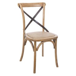 Picture of Abeford Cross-Back Oak Dining Chair Dover Mason