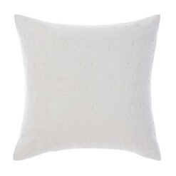 Picture of Abigail Embroidered Cushion in White by Linen House