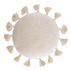 Picture of Acadia Cotton Cushion in Beige by Vida & Co.