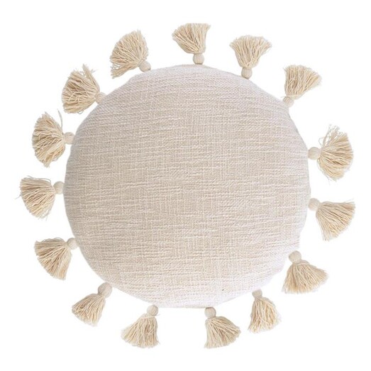 Picture of Acadia Cotton Cushion in Beige by Vida & Co.