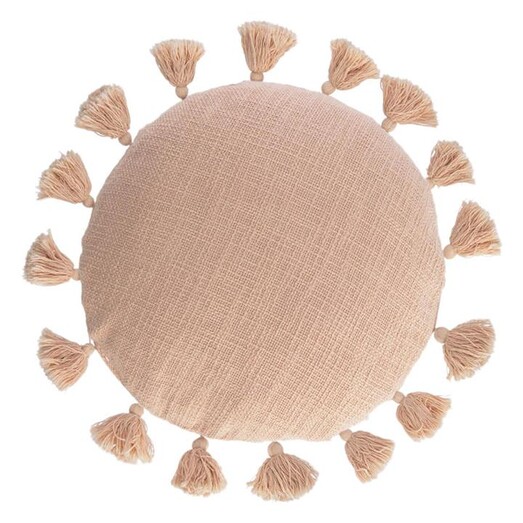 Picture of Acadia Cotton Cushion in Light Brown by Vida & Co. Picture of Acadia Cotton Cushion in Light Brown by Vida & Co.