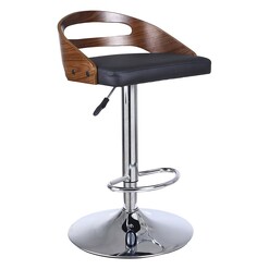 Picture of Acker Bar Stool Metal Black/Brown/Silver Phil Bee Interiors