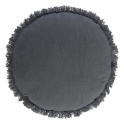 Picture of Adelaine Cotton/Linen Cushion in Dark Blue by Vida & Co.