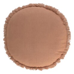 Picture of Adelaine Cotton/Linen Cushion in Peach by Vida & Co.
