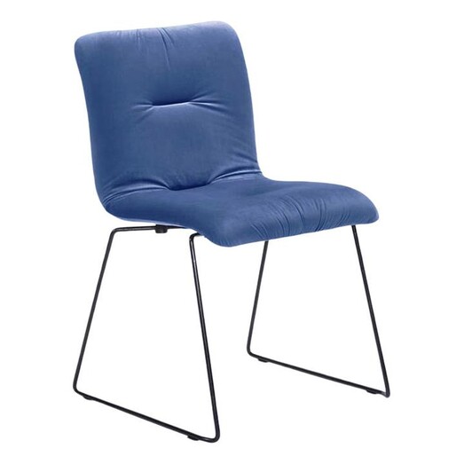 Picture of Adeline Dining Chair Velvet Blue/Black Iniko