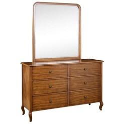Picture of Adelle French Provincial Solid Wooden Chest Of Drawers Dresser Sideboard - Walnut
