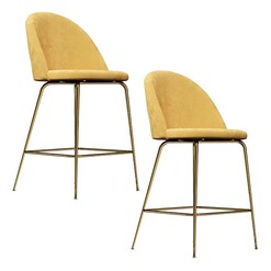 Picture of Adie Set of 2 Velvet Bar Stools Assorted E-living
