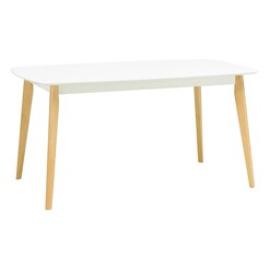 Picture of Adina White Rectangle Dining Table MDF White/Natural Iniko