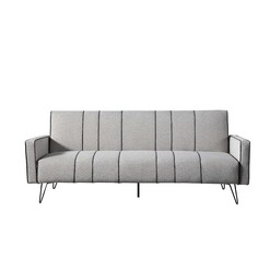 Picture of Agnes Modern Fabric 3-Seater Sofa Bed Metal Legs - Grey