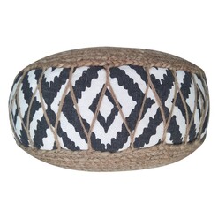Picture of Agneta Jute Ottoman in Dark Grey by Mise En Scene