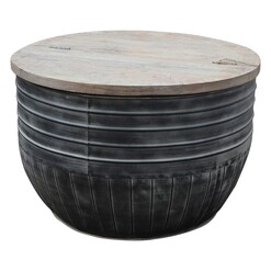 Picture of Aida Round Coffee Table Wood White Phil Bee Interiors