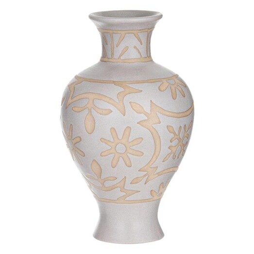 Picture of Ailey Wide Bust Glazed Vessel in Grey by Amalfi