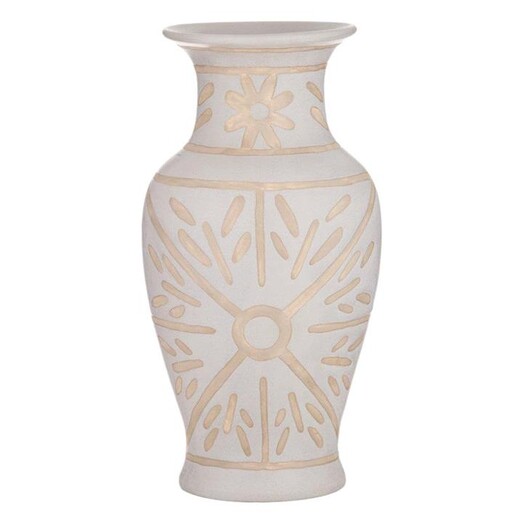 Picture of Ailey Wide Neck Glazed Vessel in Grey by Amalfi