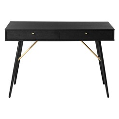 Picture of Akira 2-Drawer Desk Melamine Black HOMESTAR