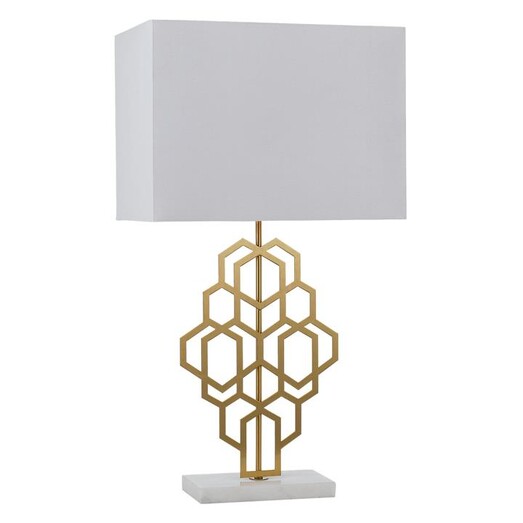 Picture of Akron Luxe Table Lamp Size Large in White/Gold by Telbix
