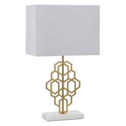 Picture of Akron Luxe Table Lamp Size Small in White/Gold by Telbix