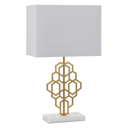Picture of Akron Luxe Table Lamp Size Small in White/Gold by Telbix