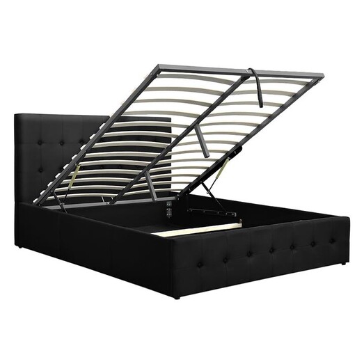 Picture of Aksell Storage Bed Fabric Charcoal Resort Living Picture of Aksell Storage Bed Fabric Charcoal Resort Living