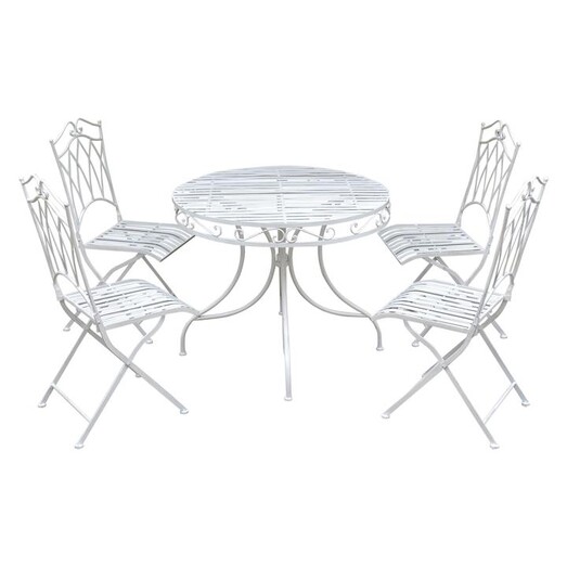 Picture of Albany 5-Piece Outdoor Dining Set in White by Channel Enterprises Picture of Albany 5-Piece Outdoor Dining Set in White by Channel Enterprises