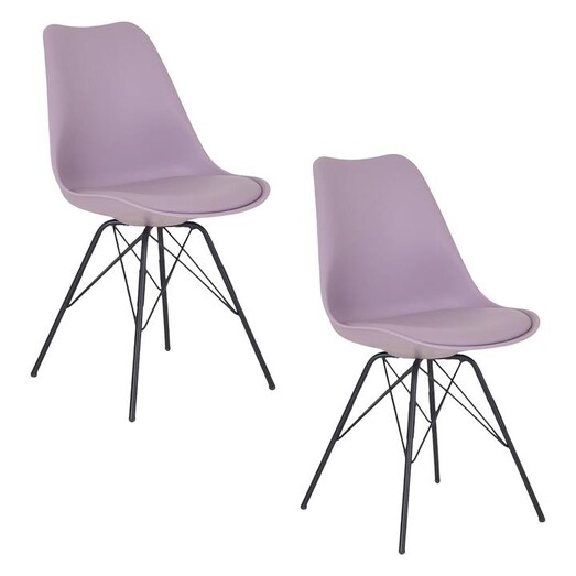 Picture of Albera Dining Chair (Set of 2) Plastic Pink/Black Living by Design