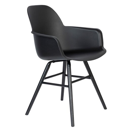 Picture of Albert Kuip All Black Dining Armchair Polypropylene Zuiver