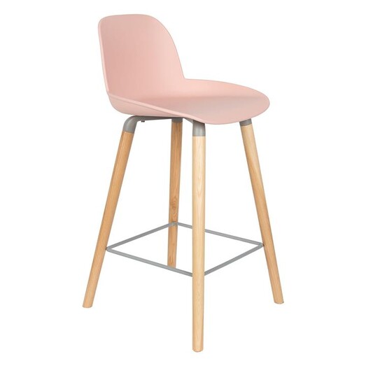 Picture of Albert Kuip Bar Stool in Old Pink by Zuiver Picture of Albert Kuip Bar Stool in Old Pink by Zuiver