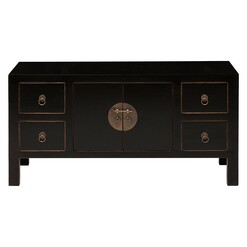 Picture of Albert Timber Entertainment Unit Pine Black Alexander Santorini