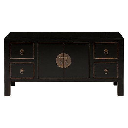 Picture of Albert Timber Entertainment Unit Pine Black Alexander Santorini