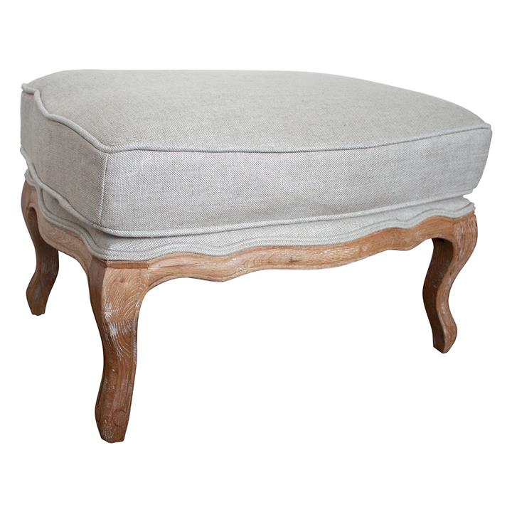 Picture of Alberta Upholstered Ottoman in Beige by Homeflex
